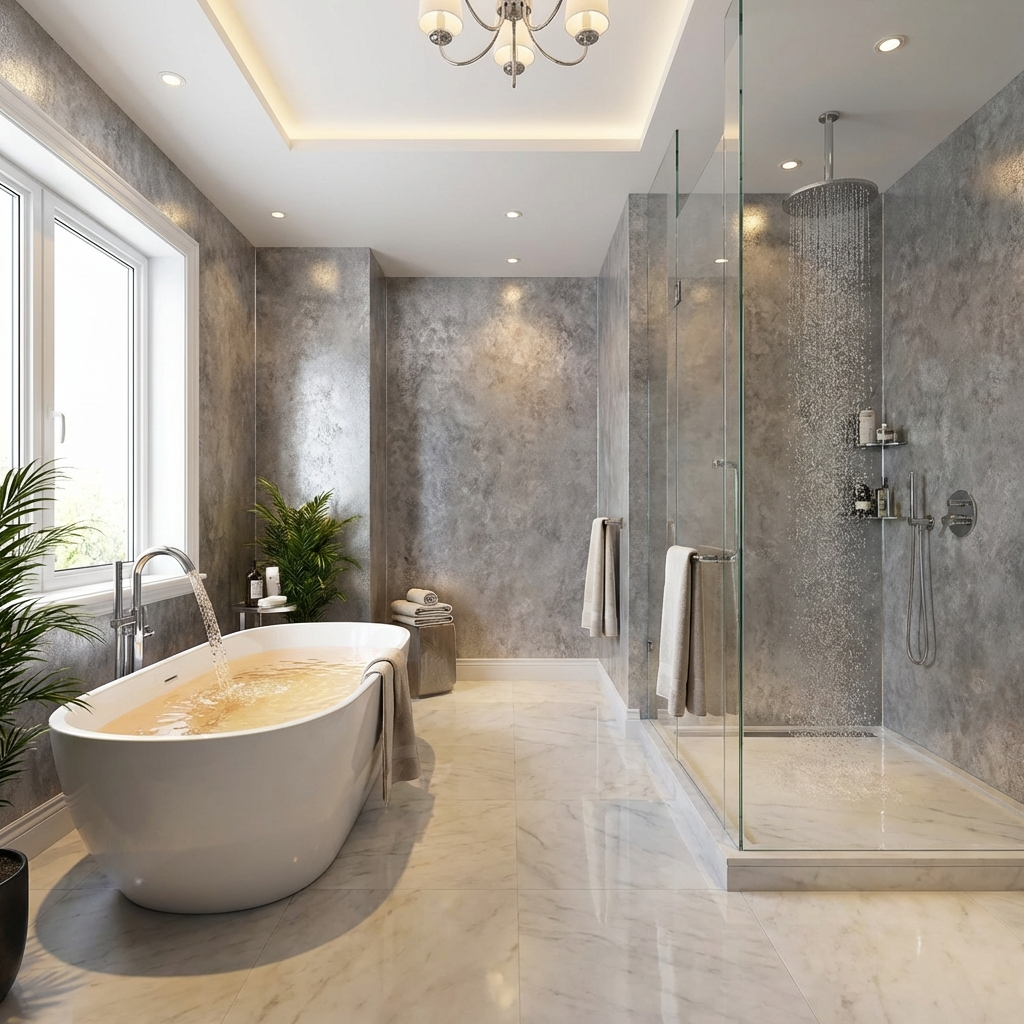 Gray Stone Panels - Waterproof Rough Texture PVC Sheets - Wall Forma