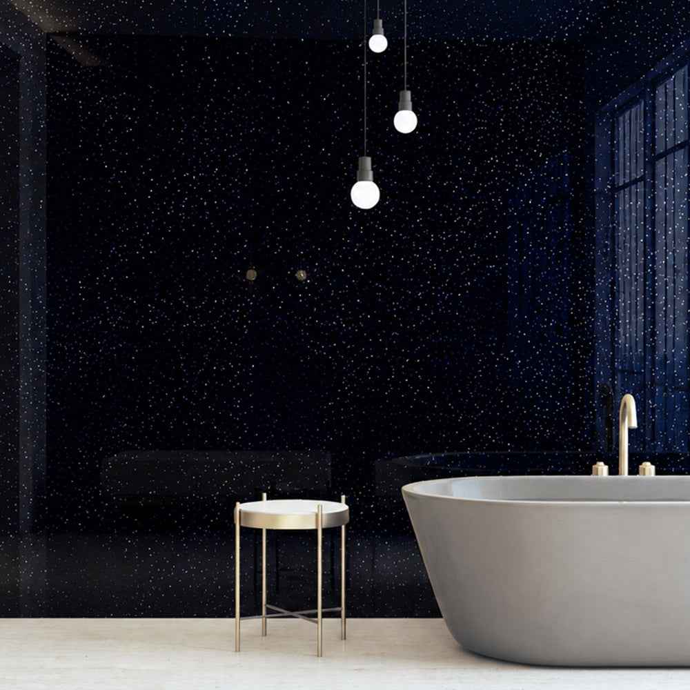 10mm Black Sparkle Gloss Shower Panel 1M x 2.4M