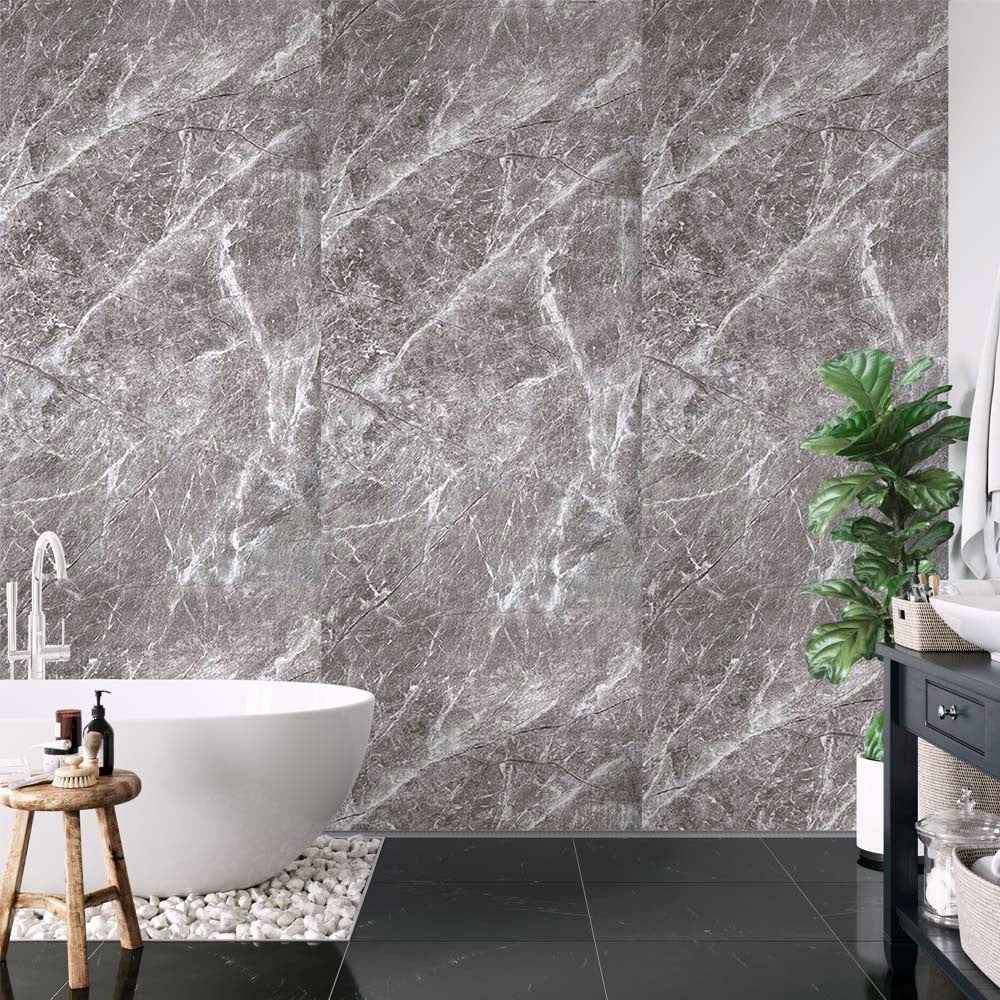10mm Dark Grey Marble Matt Shower Panel 1M x 2.4M