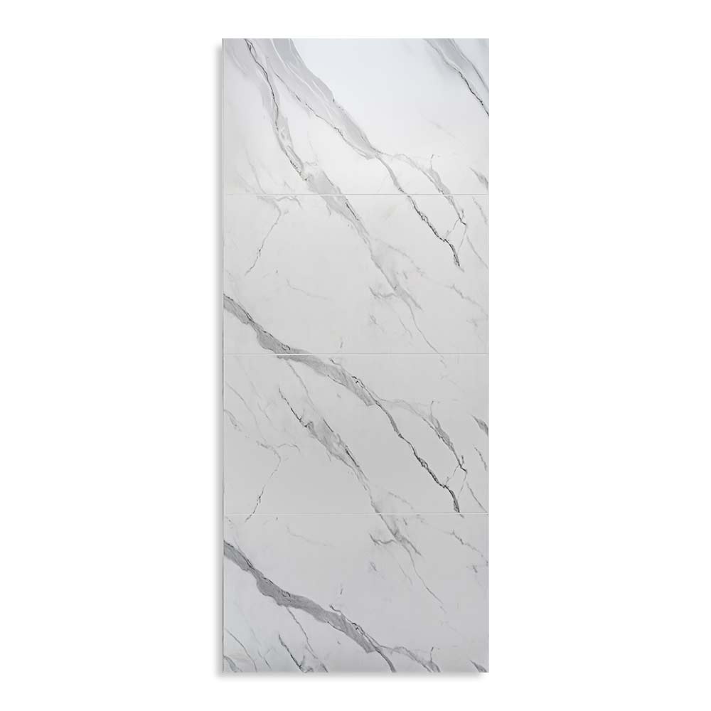 10mm Large Tile Carrara Marble Matt Shower Panel 1M x 2.4M - Wall Forma