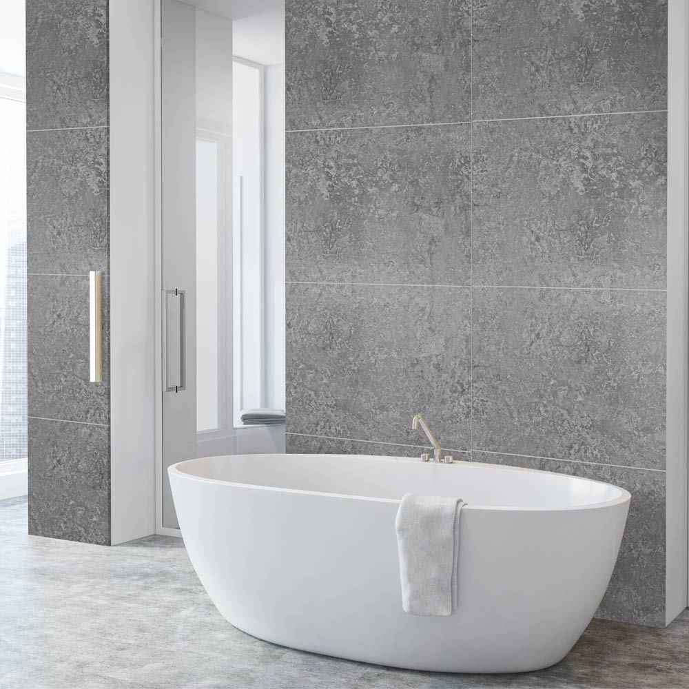 10mm Large Tile Light Concrete Matt Shower Panel 1M x 2.4M
