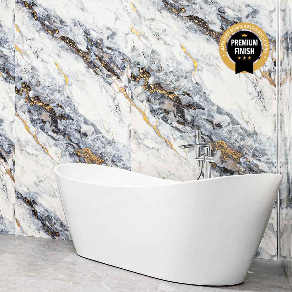 10mm Ocean Blue Ultra Matt Shower Panel 1M x 2.4M