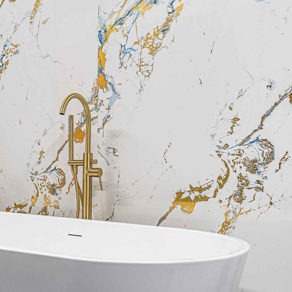 10mm Oro Blue Gloss Shower Panel 1M x 2.4M