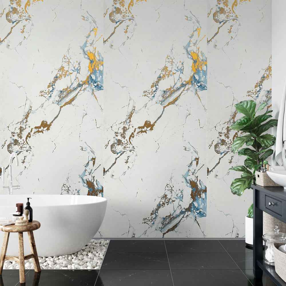 10mm Oro Blue Gloss Shower Panel 1M x 2.4M