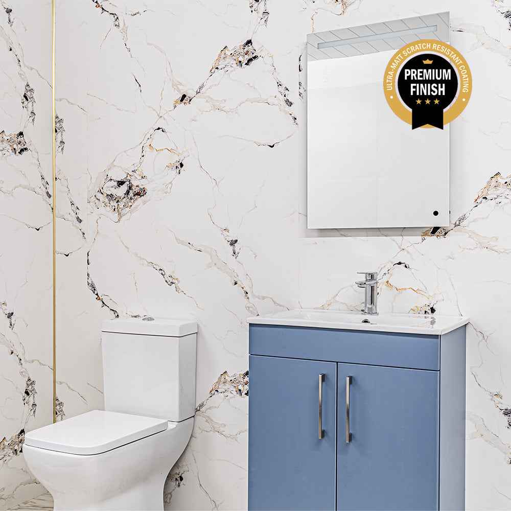 10mm Oro Gold Marble Ultra Matt Shower Panel 1M x 2.4M