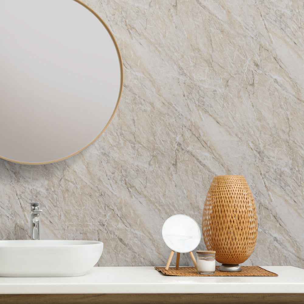 10mm Pergamon / Sandstone Gloss Shower Panel 1M x 2.4M