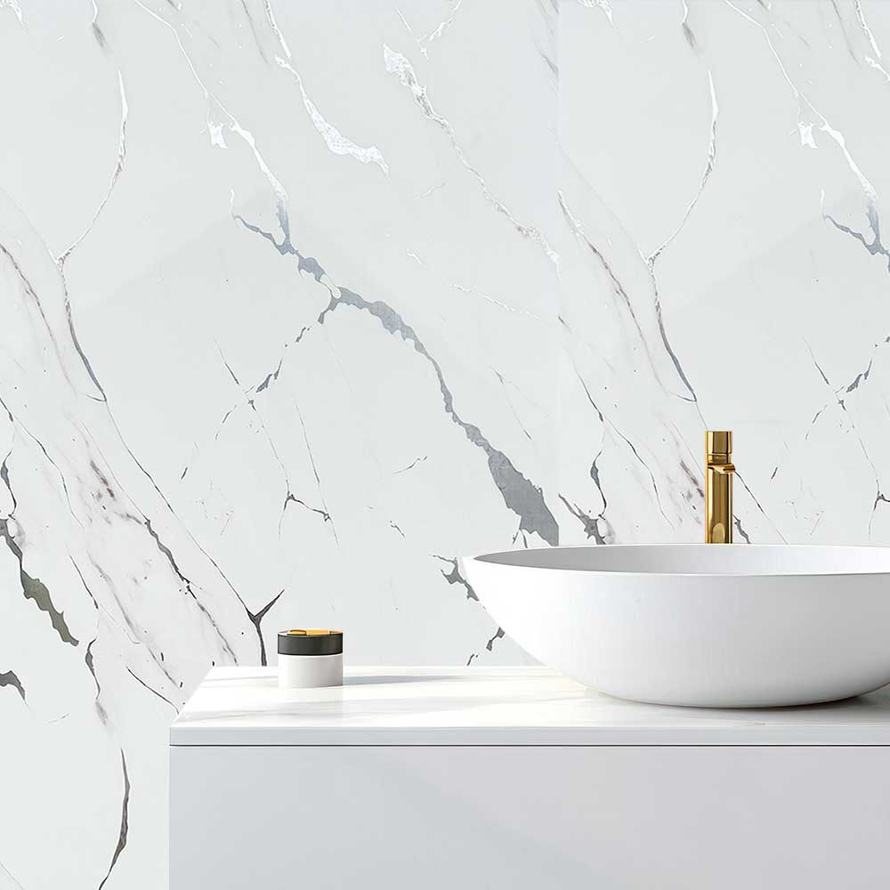 10mm Silvara Marble Gloss Shower Panel 1M x 2.4M - Wall Forma