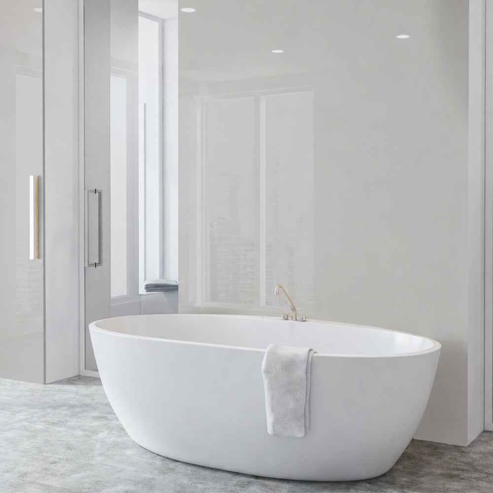 10mm White Gloss Shower Panel 1M x 2.4M