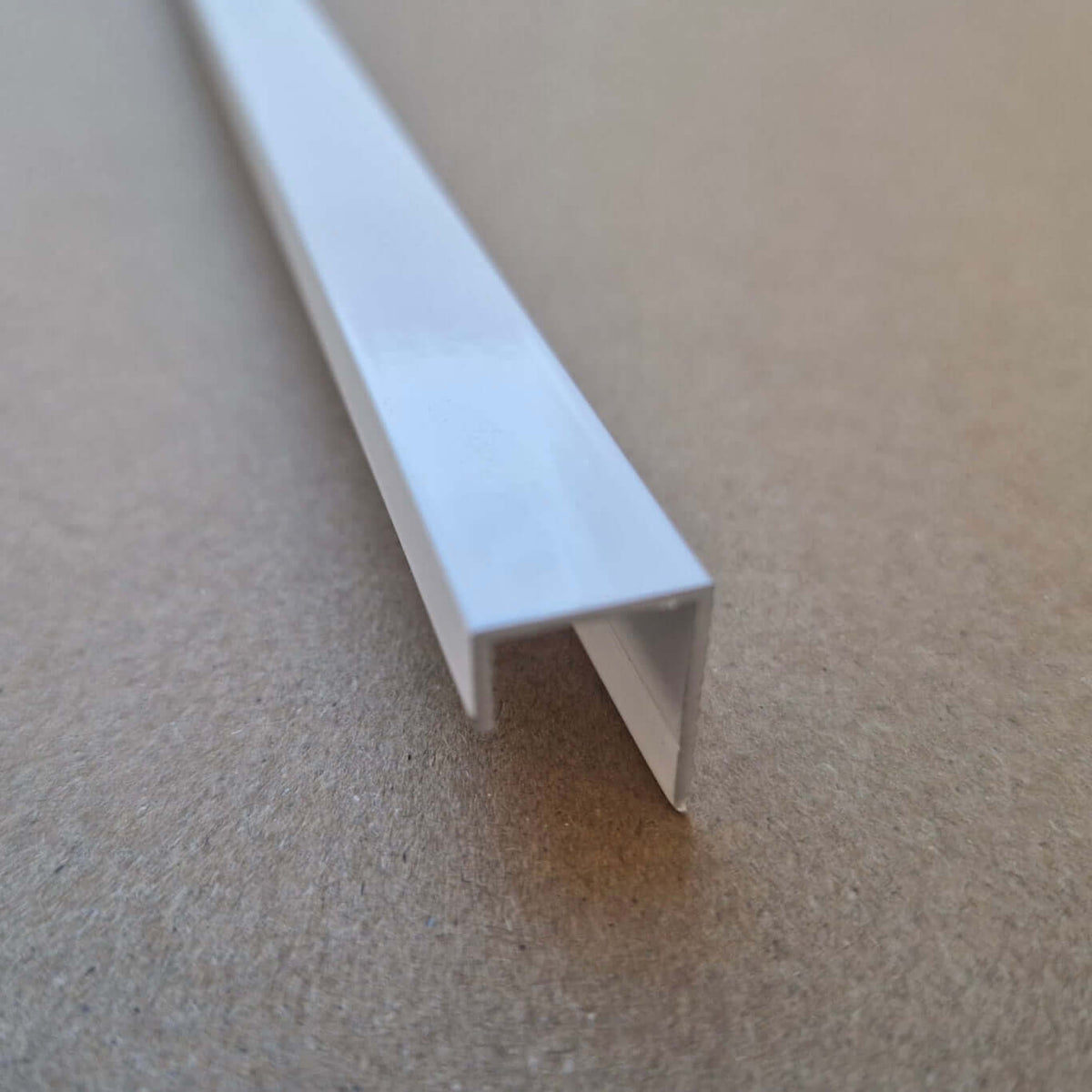 10mm White Aluminium End Cap - Wall Forma