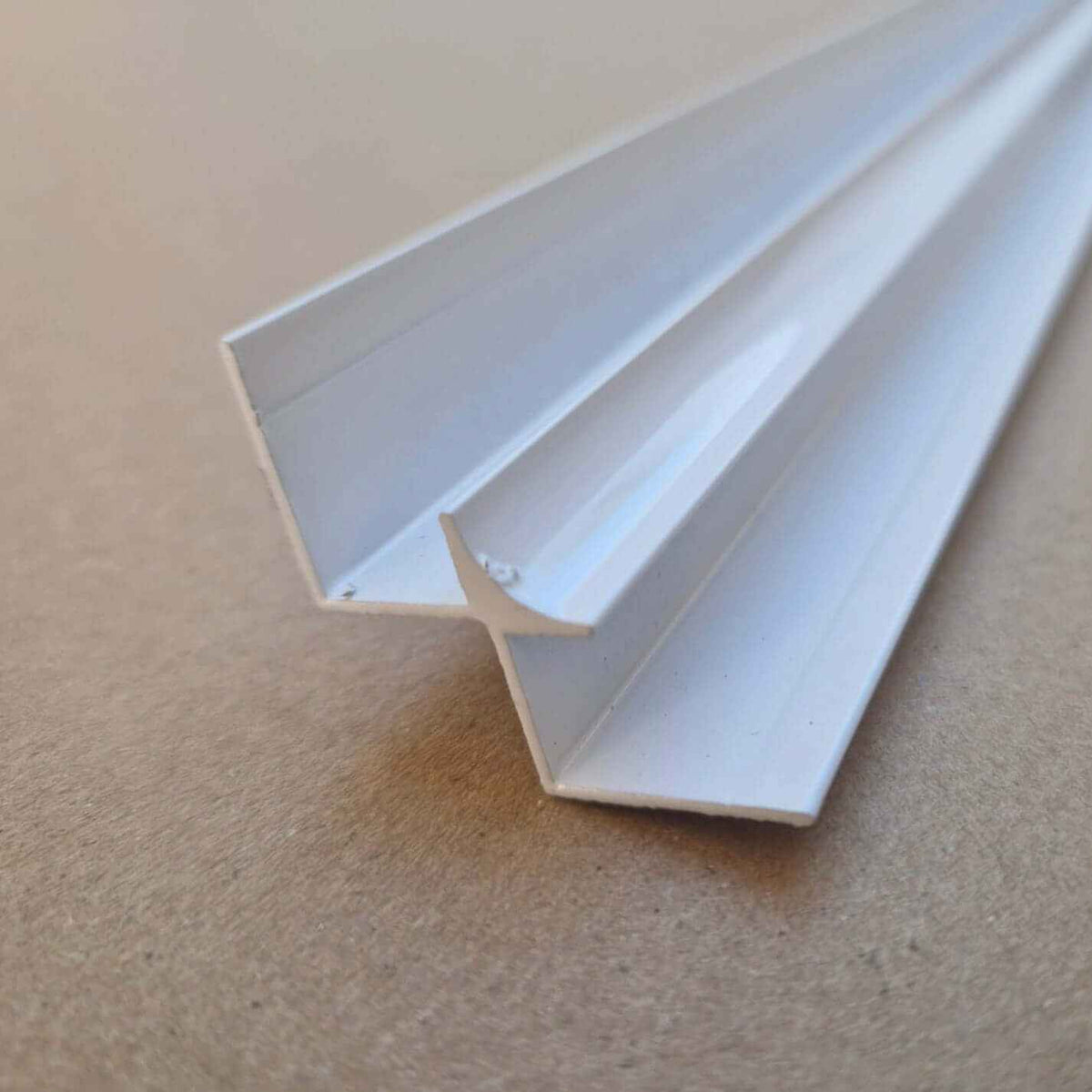 10mm White Aluminium Internal Corner Trim