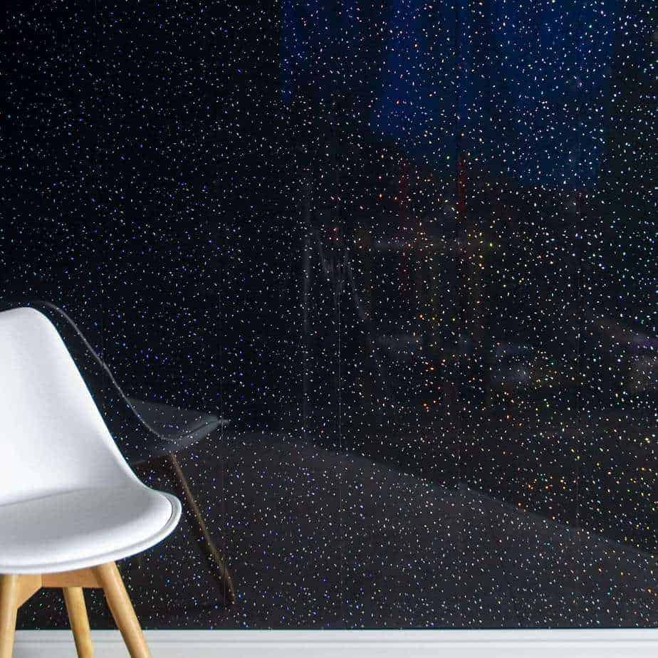 10mm Black Sparkle Gloss Shower Panel 1M x 2.4M - Wall Forma
