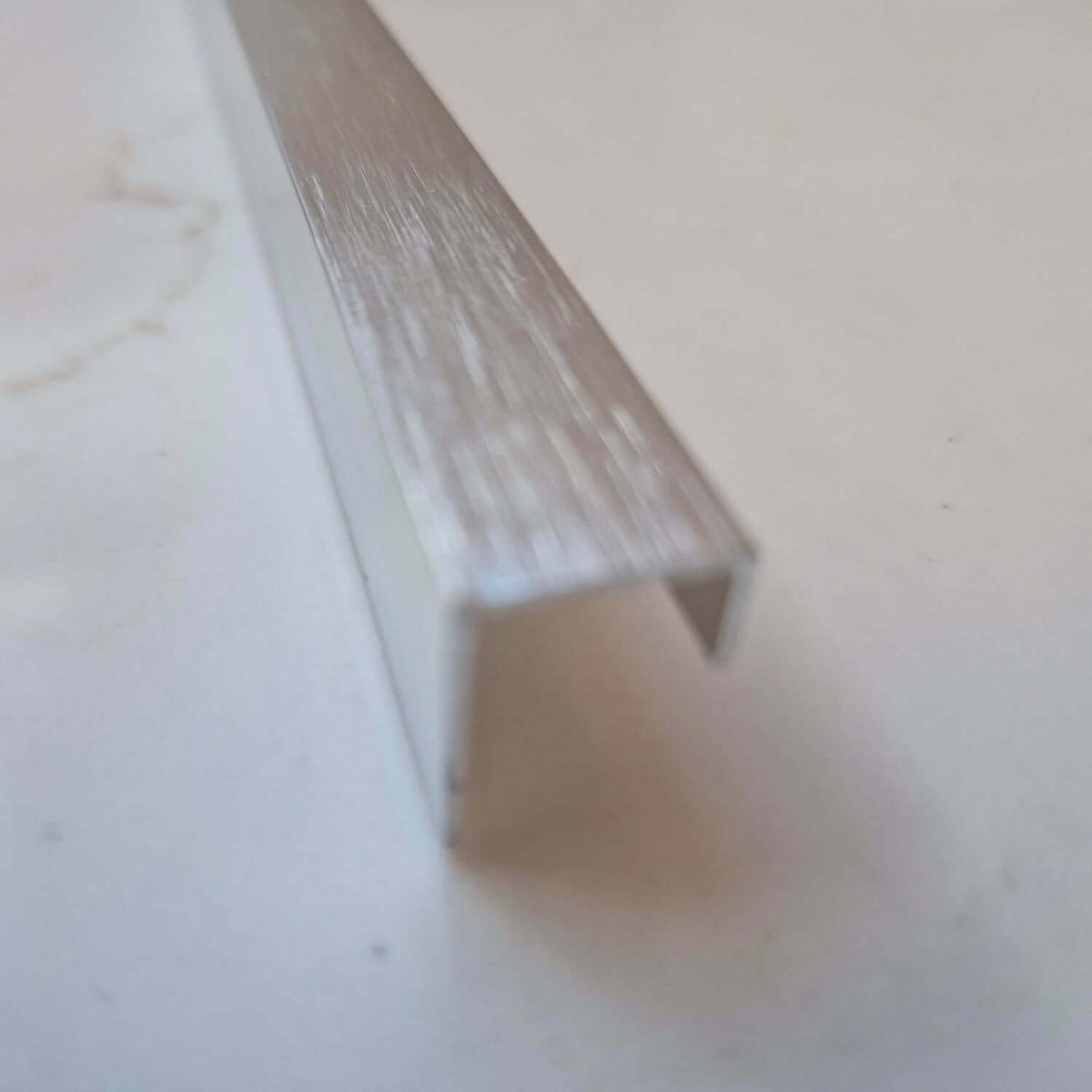 10mm Brushed Silver Aluminium End Cap - Wall Forma
