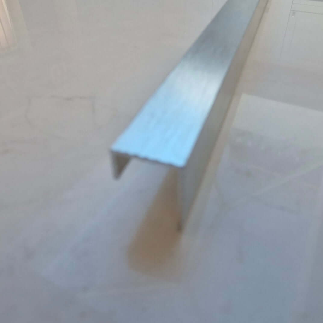 10mm Brushed Silver Aluminium End Cap - Wall Forma