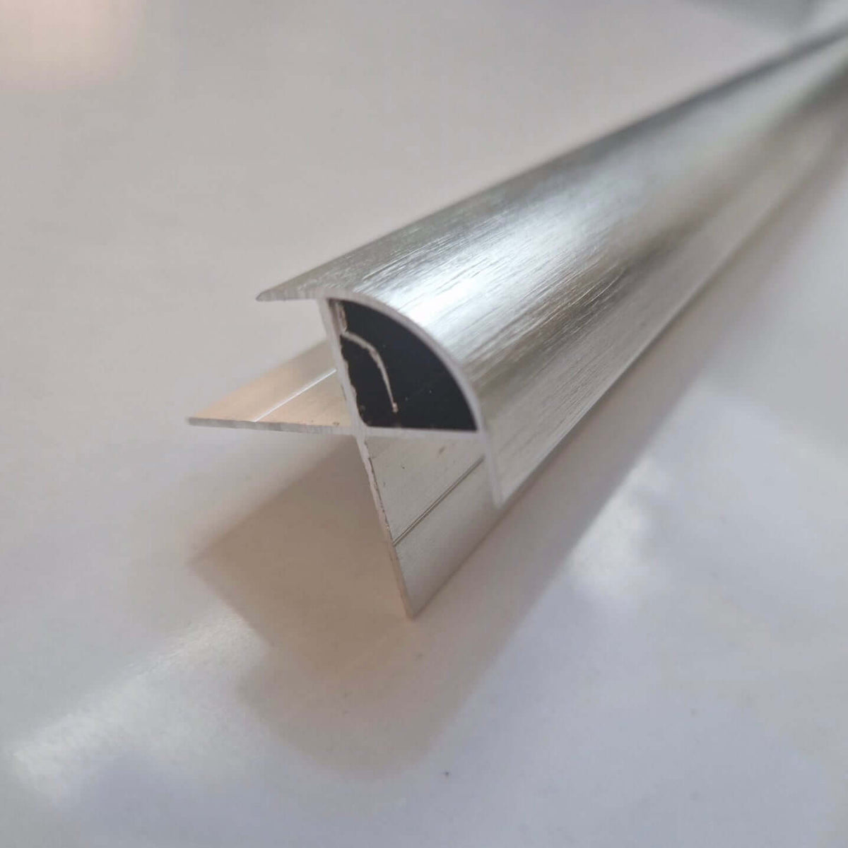 10mm Brushed Silver Aluminium External Corner Trim - Wall Forma