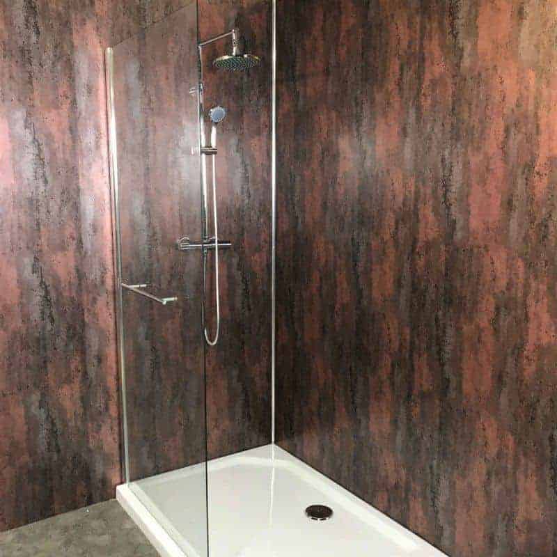 10mm Copper Retro Metallic Matt Shower Panel 1M x 2.4M - Wall Forma