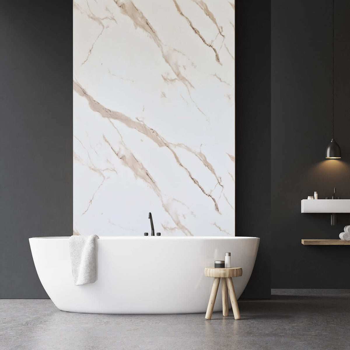 10mm Gold Marble Matt Shower Panel 1M x 2.4M - Wall Forma