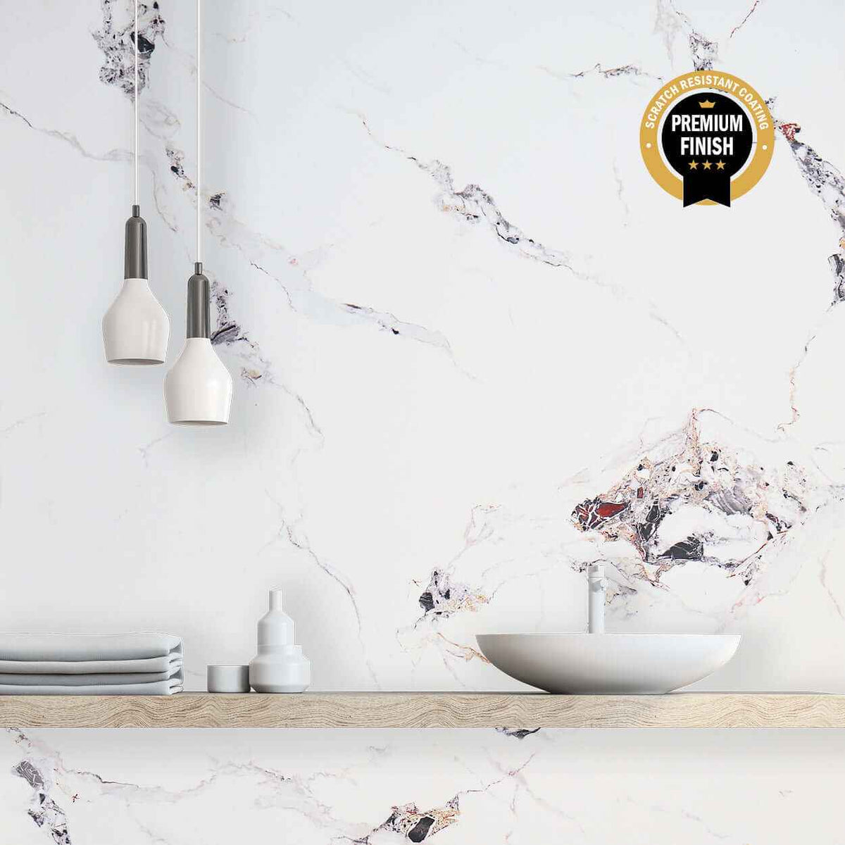 10mm Oro Gold Marble Ultra Matt Shower Panel 1M x 2.4M