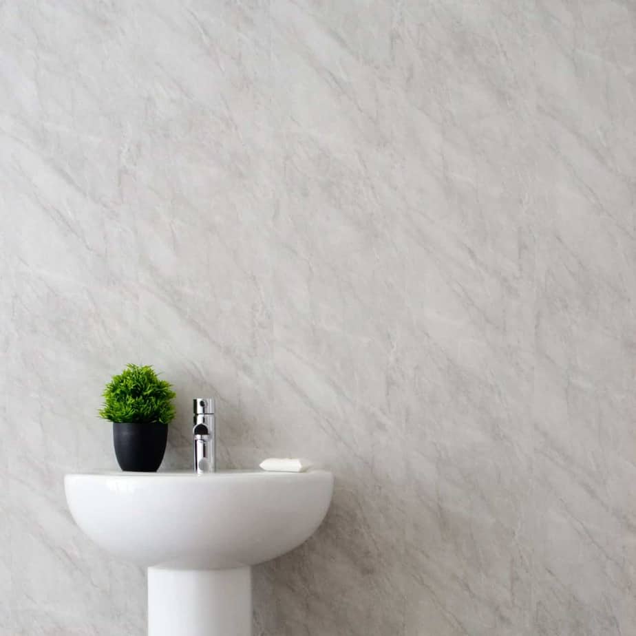 10mm Storm Grey Marble Gloss Shower Panel 1M x 2.4M - Wall Forma