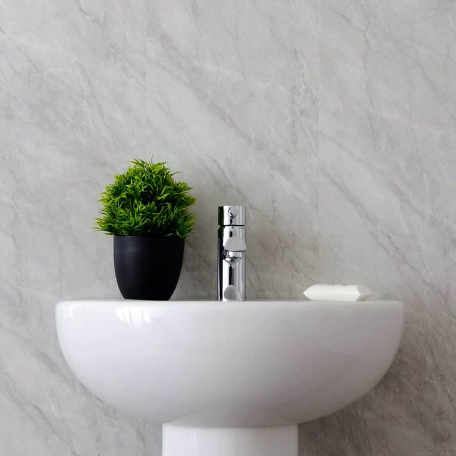 10mm Storm Grey Marble Gloss Shower Panel 1M x 2.4M - Wall Forma