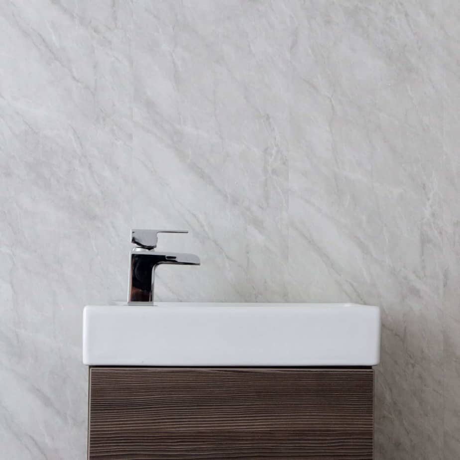 10mm Storm Grey Marble Gloss Shower Panel 1M x 2.4M - Wall Forma