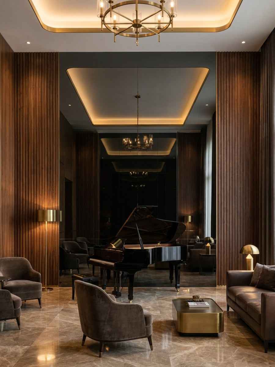 Black Mirror Wood Veneer Panel – 9x4 ft, 8 mm, Fireproof, Waterproof & Scratch-Resistant