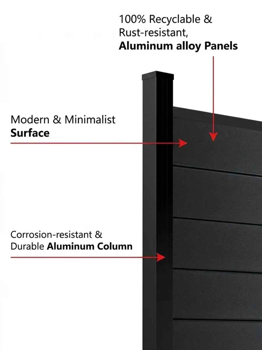 Black Aluminum Fence Wholesale Discounted Price - 72" x 72"