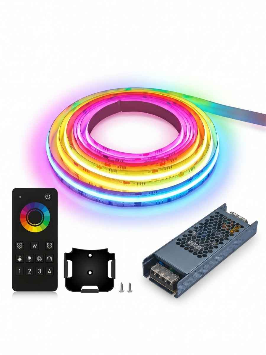 Premium White Aluminum LED Baseboard Molding Kit – Complete RGB Set (59 Ft / 9 Pieces)