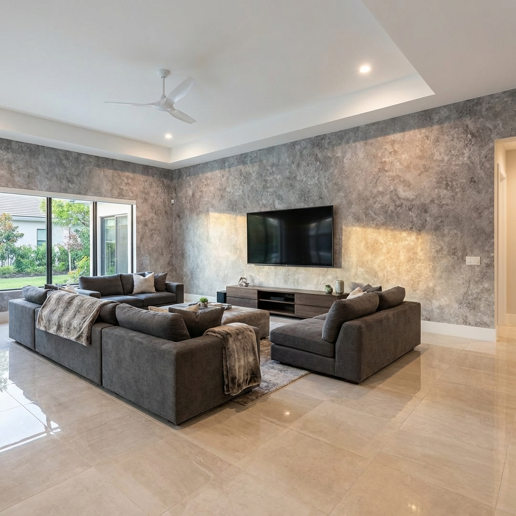 Gray Stone Panels - Waterproof Rough Texture PVC Sheets