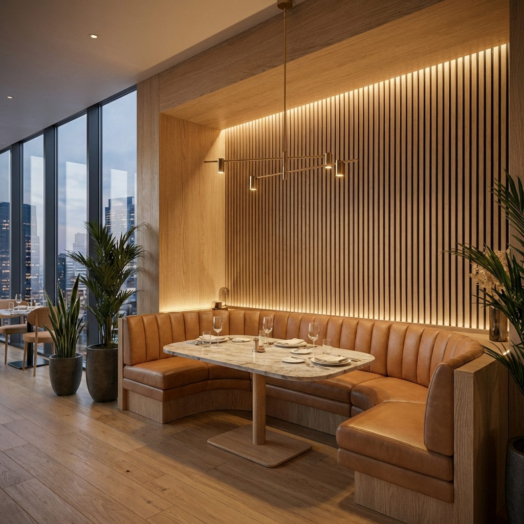 Natural Oak Acoustic Wood Slat Wall Panel | Premium 3-Sided Veneer | Sound-Absorbing