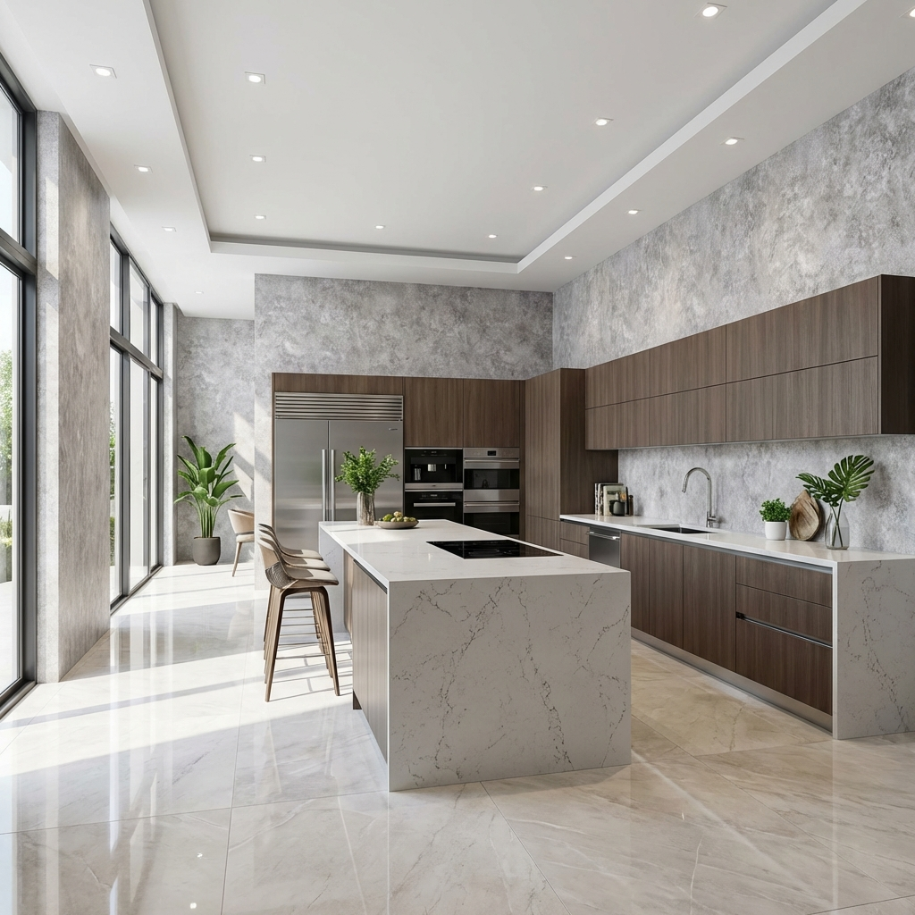 Gray Stone Panels - Waterproof Rough Texture PVC Sheets