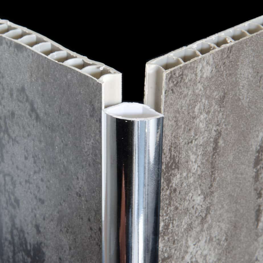 18mm Chrome Internal Corner Quadrant Trim - Wall Forma