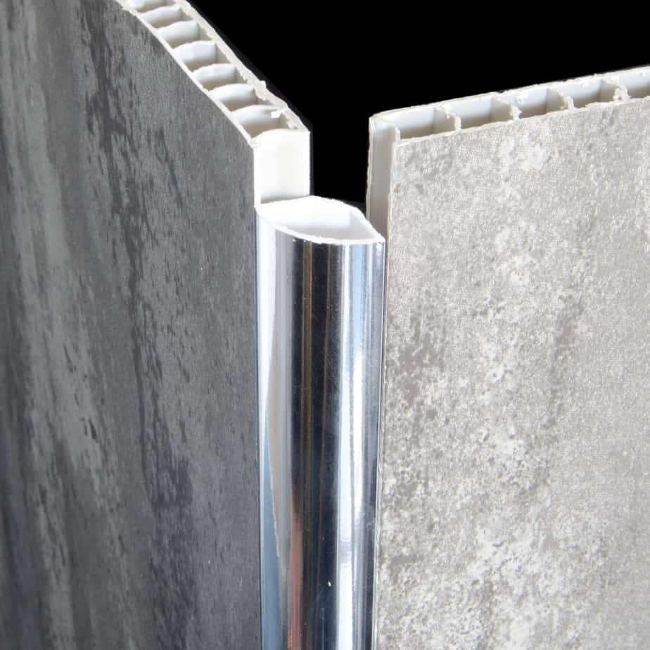 18mm Chrome Internal Corner Quadrant Trim - Wall Forma