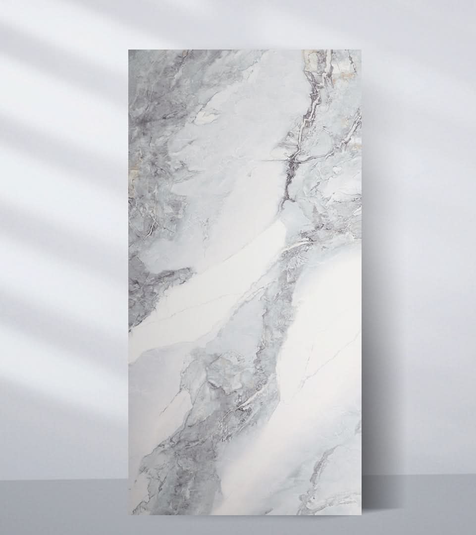 3D Frosted Sky Marble UV Protected PVC Wall Panel - 4x8 ft, Fireproof & Waterproof, (32 sq. ft) - Wall Forma