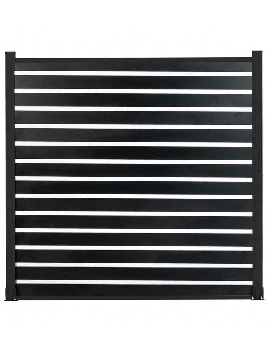 6 ft × 6 ft All-Aluminum Open Slat Fence Panel Kit with 1 Post