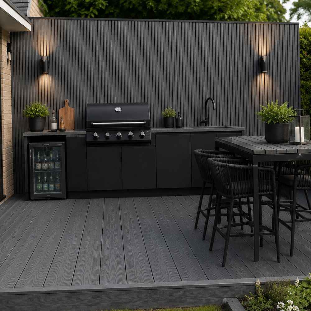 2.6M Black Ash WPC Exterior Wall Cladding