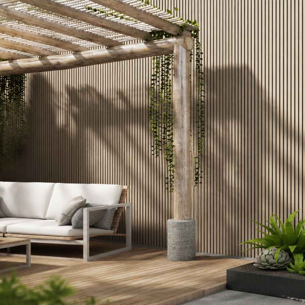 2.6M Light Brown WPC Exterior Wall Cladding