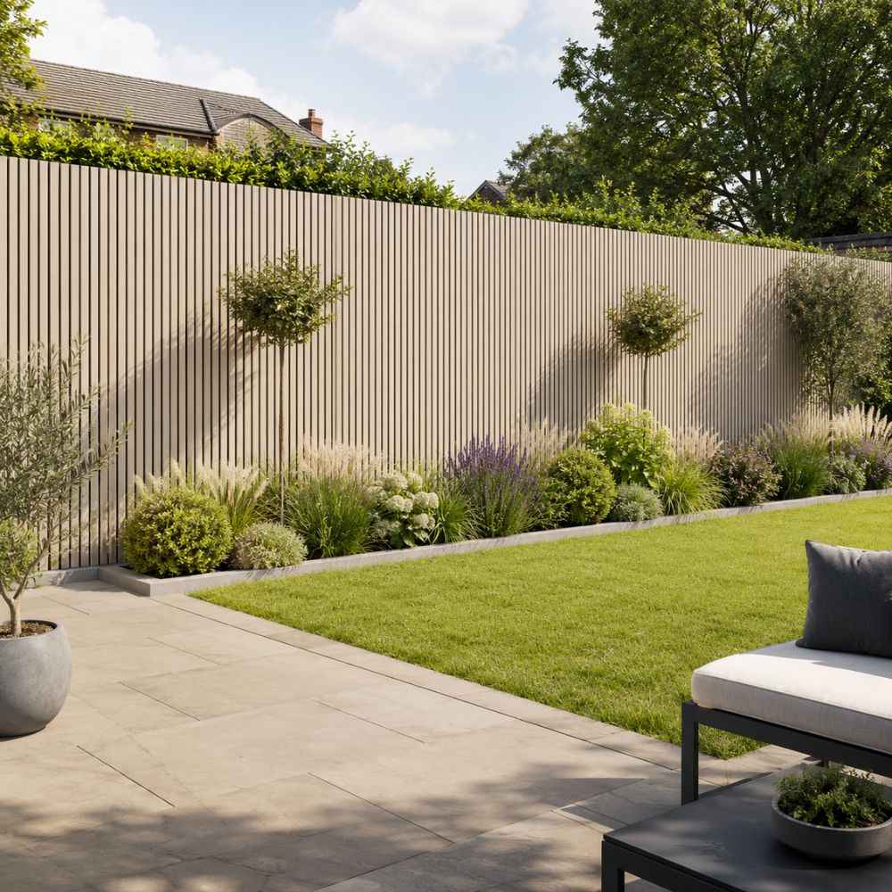2.6M Light Brown WPC Exterior Wall Cladding