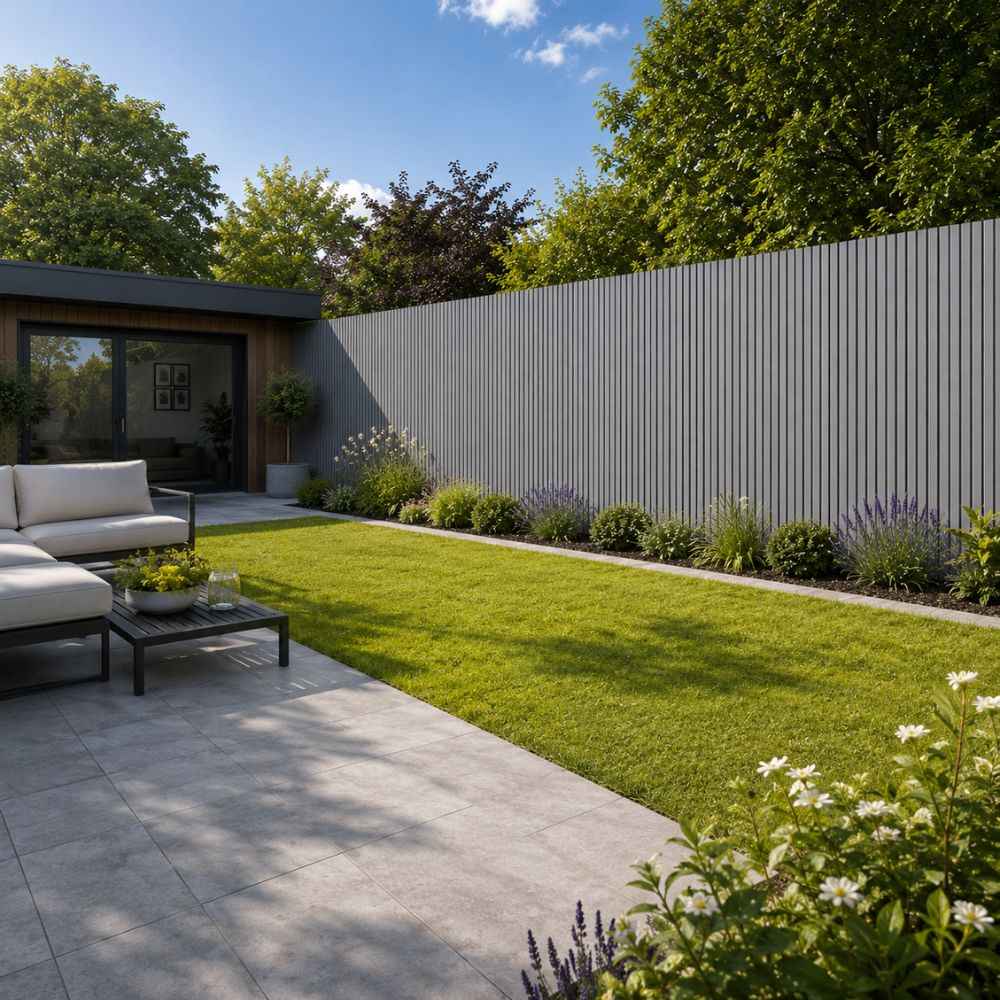 2.6M Silver Grey WPC Exterior Wall Cladding