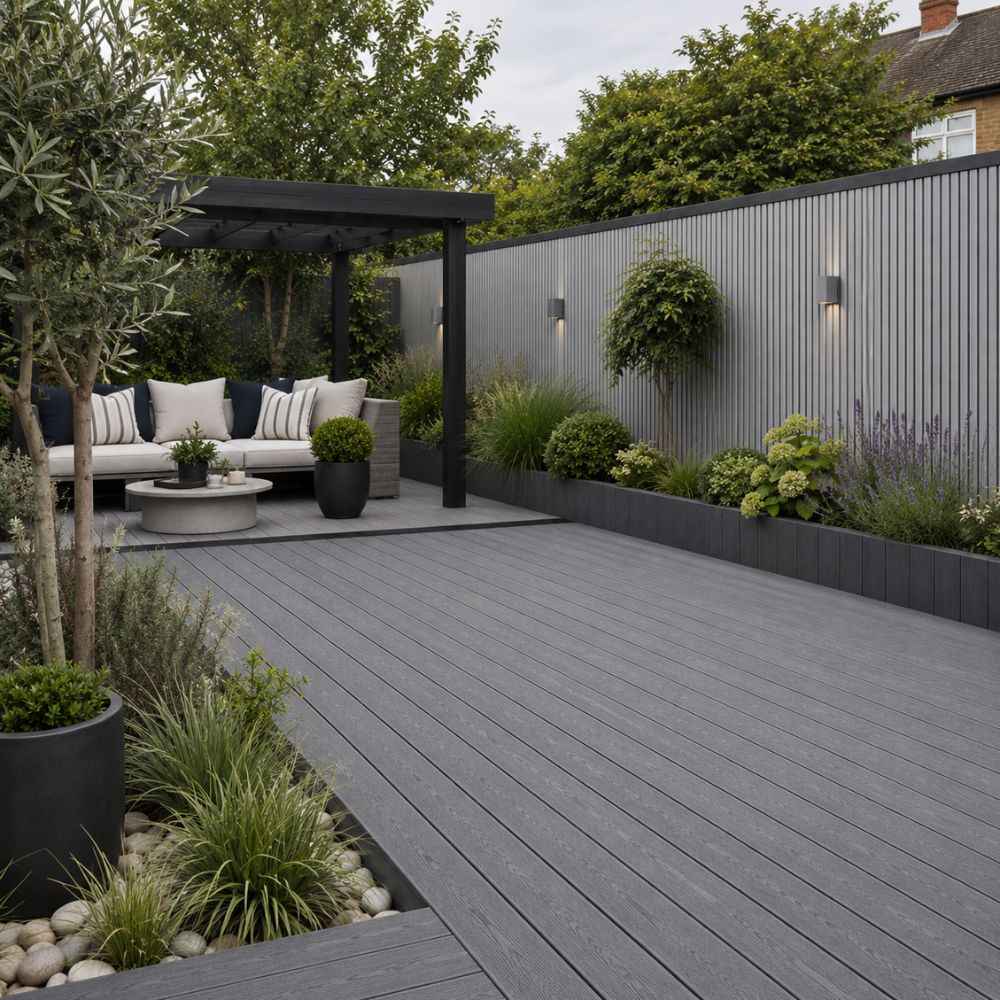 2.6M Silver Grey WPC Exterior Wall Cladding