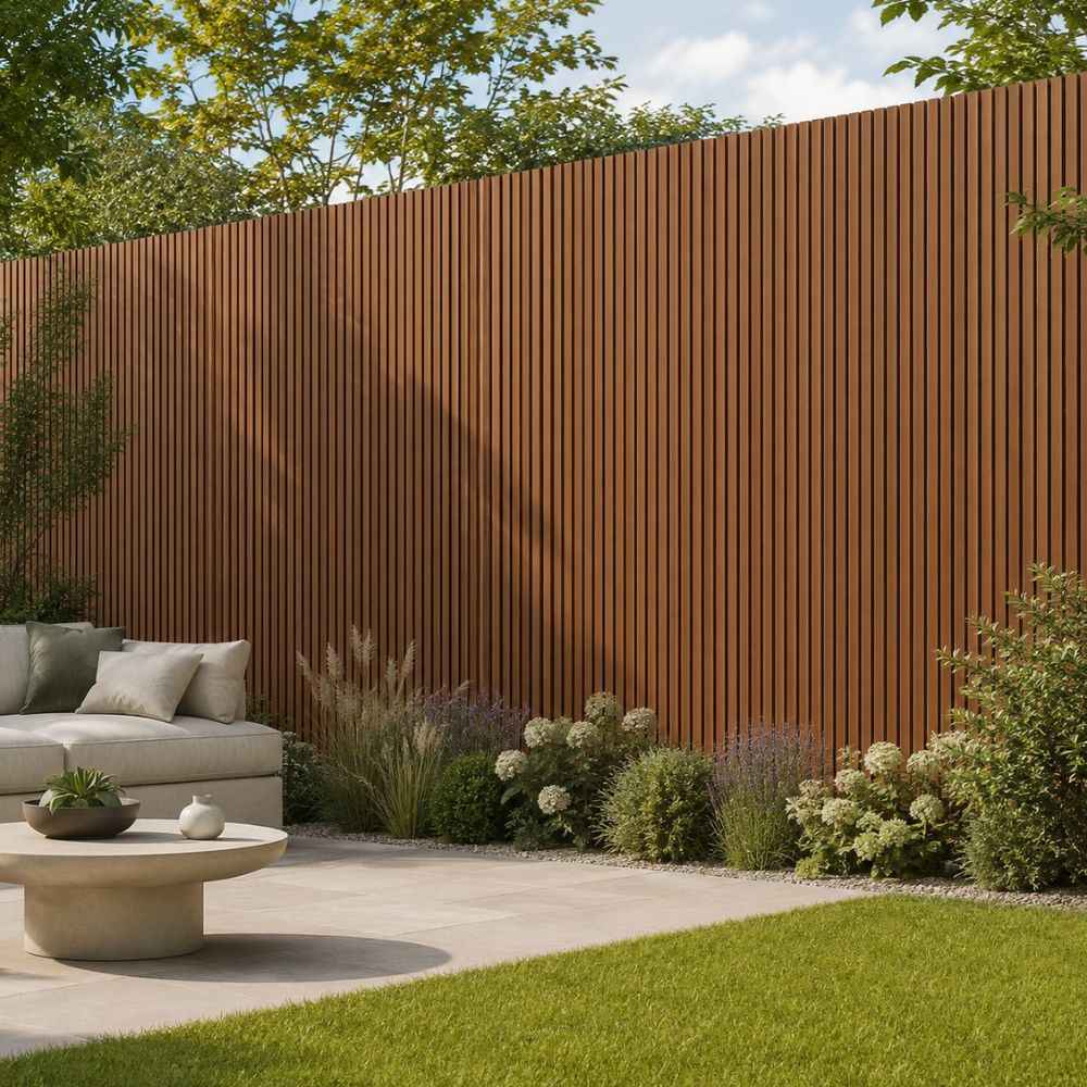 2.6M Teak WPC Exterior Wall Cladding