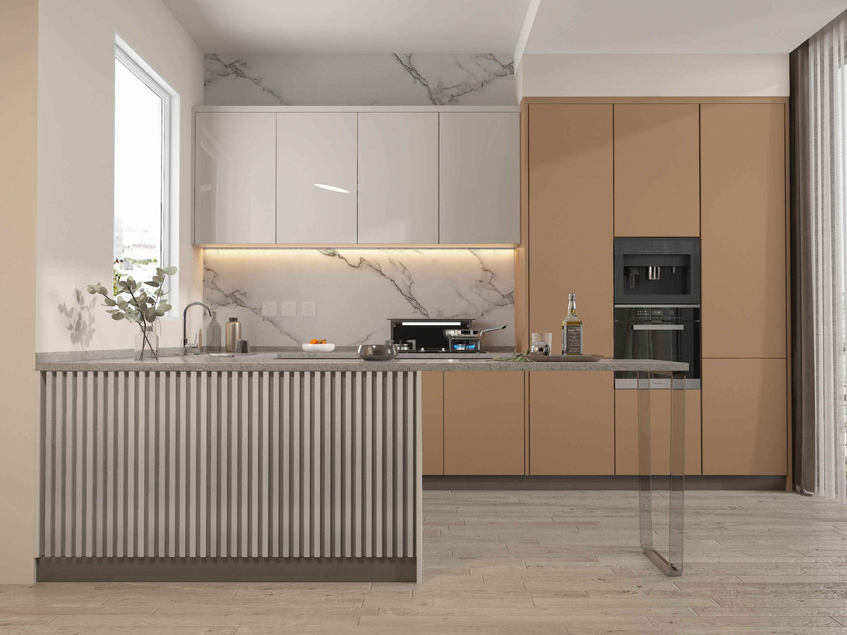 White Brushed WPC Fluted 3D Wall Panels |  42.9 sq. ft./Box