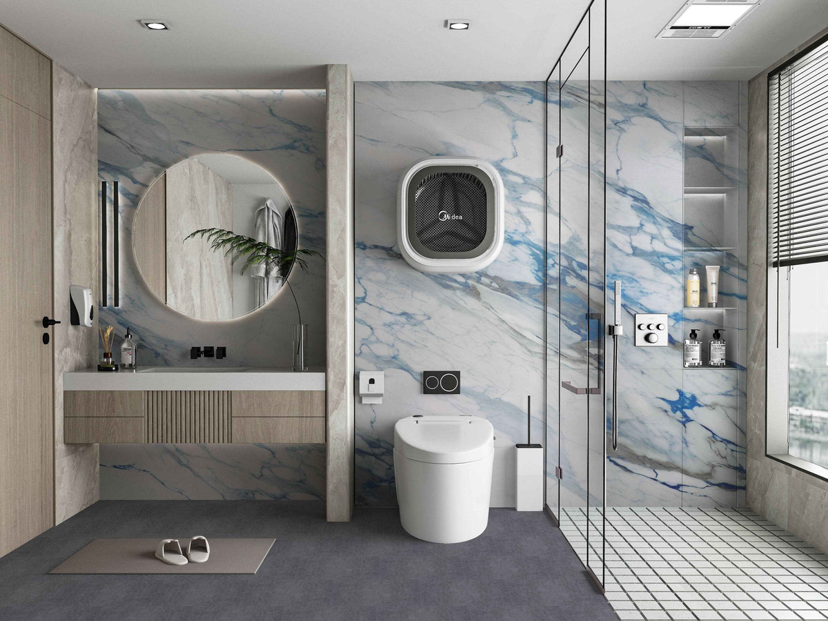 3D Calacatta Azur Marble UV Protected PVC Wall Panel - 4x8 ft, Fireproof & Waterproof, (32 sq. ft)