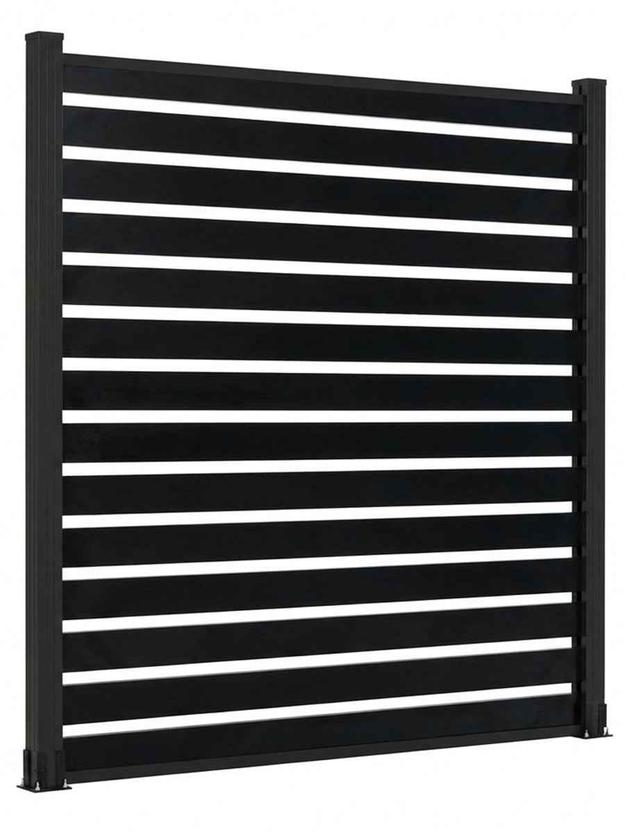 6 ft × 6 ft All-Aluminum Open Slat Fence Panel Kit with 1 Post
