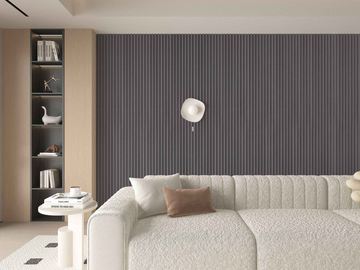 Oak Gray WPC Fluted 3D Wall Panels |  42.9 sq. ft./Box