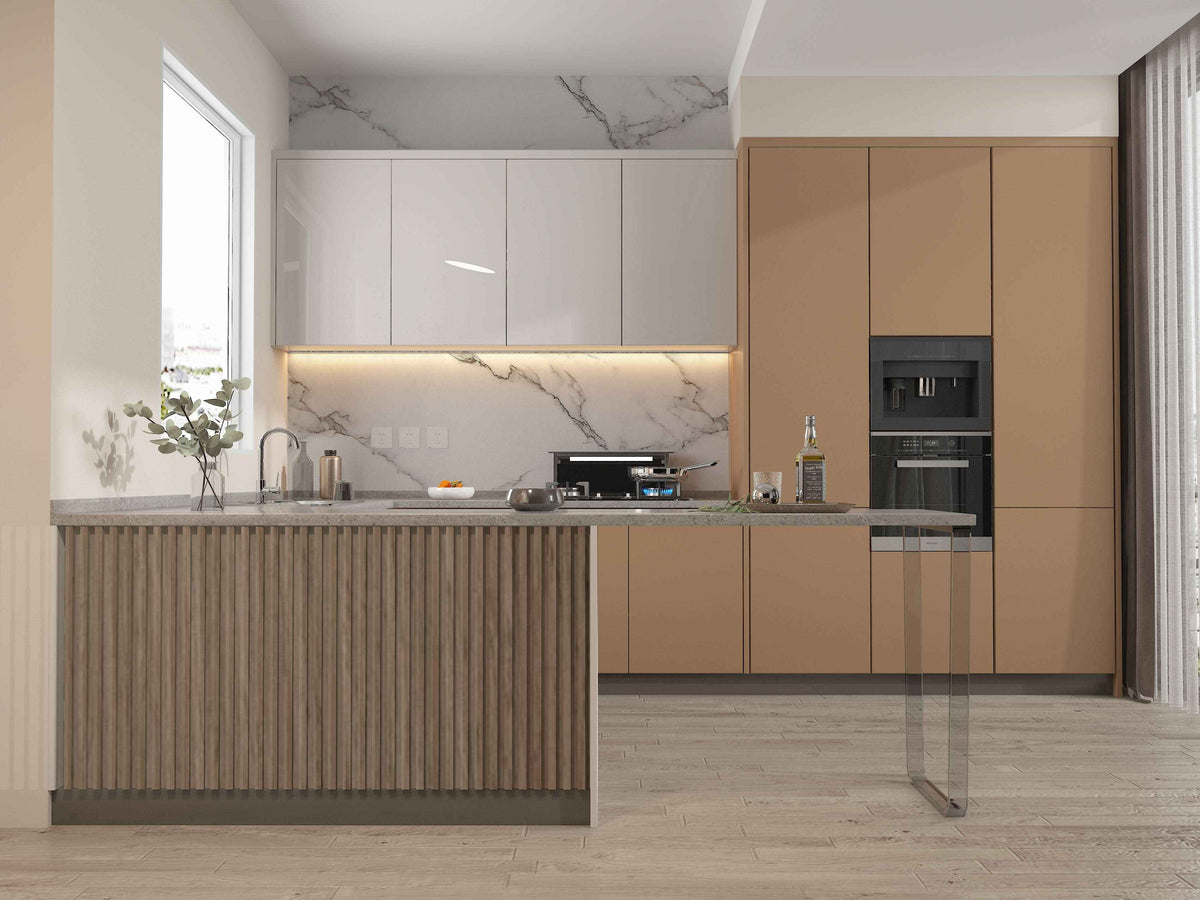 Royal Oak Bamboo Veneer Panel – 8x4 ft, 8 mm, Fireproof, Waterproof & Scratch-Resistant (32 sq. ft)