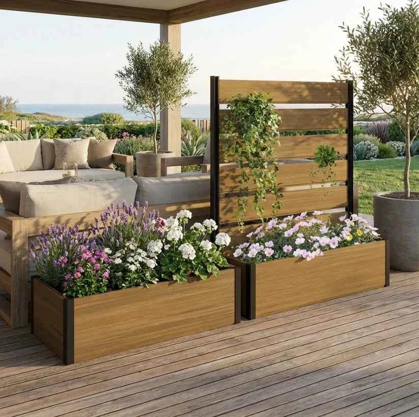 Raised Garden Box with Trellis - Perfect for Vertical Plant Display
