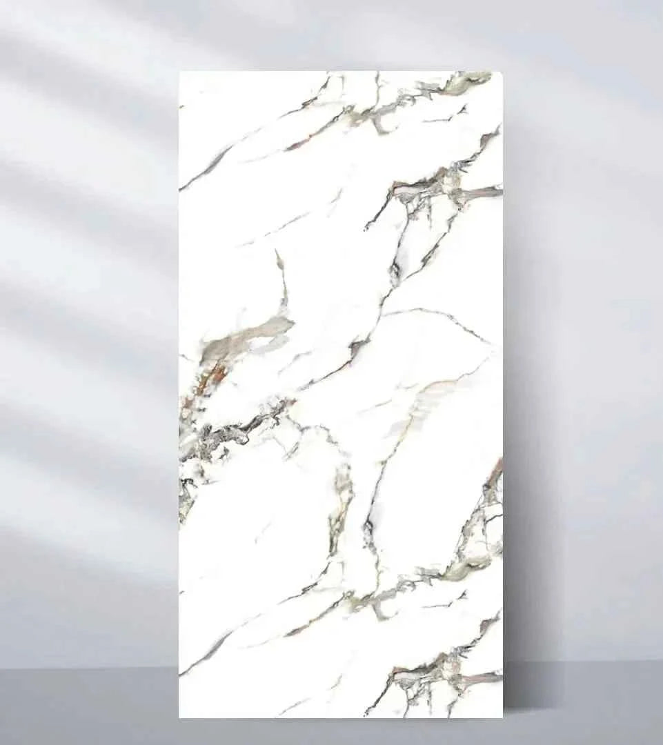 3D Beige Ibiza PVC Marble Sheets | Waterproof | 4x8 ft (32 sq. ft)