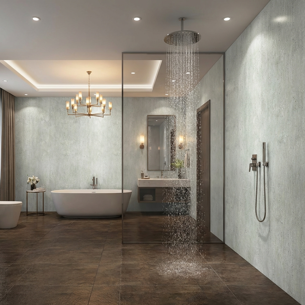 Natural Travertine Stone Panels - Waterproof Rough Texture PVC Sheets - Wall Forma