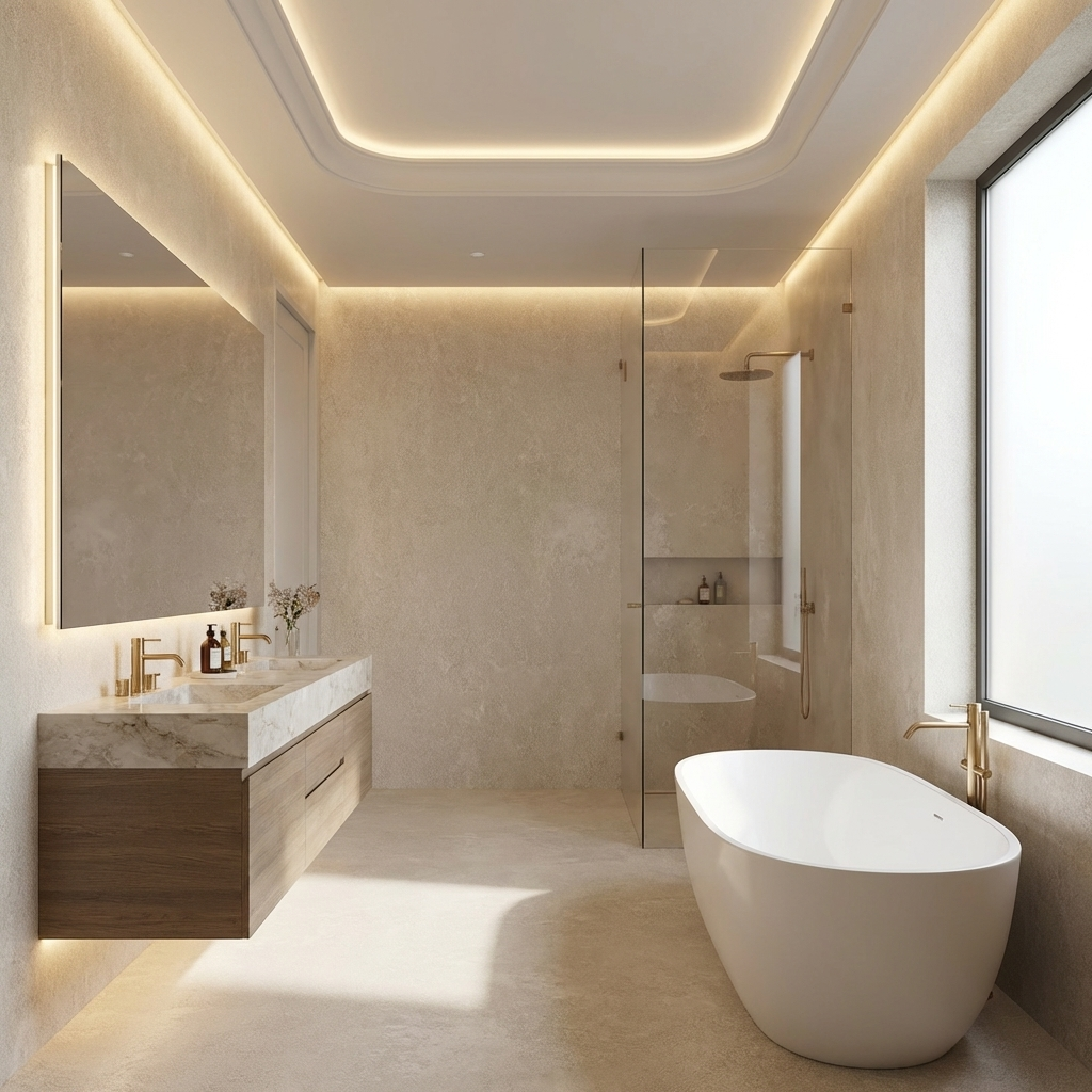 Beige Stone Panels - Waterproof Rough Texture PVC Sheets