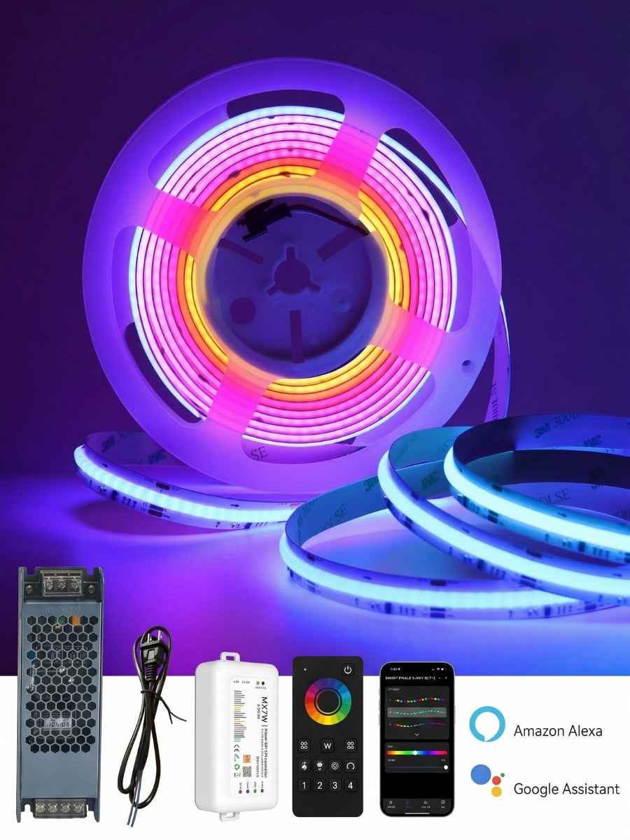 Premium White Aluminum LED Baseboard Molding Kit – Complete RGB Set (26.25 Ft / 4 Pieces)